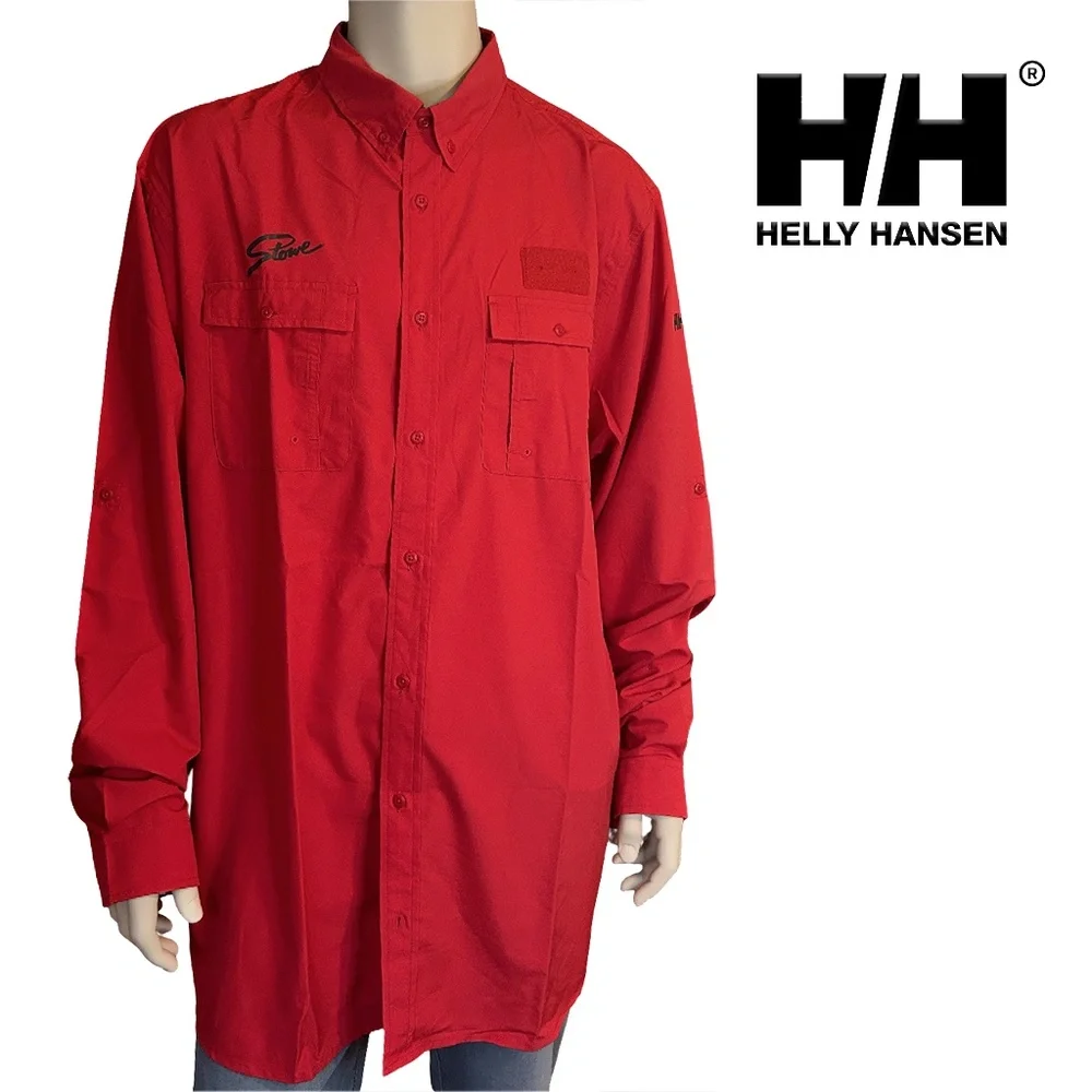 Helly Hansen Pro Shirt Uniform Utility Stowe Fraser Packable Fraser Resort Red - Picture 2 of 13